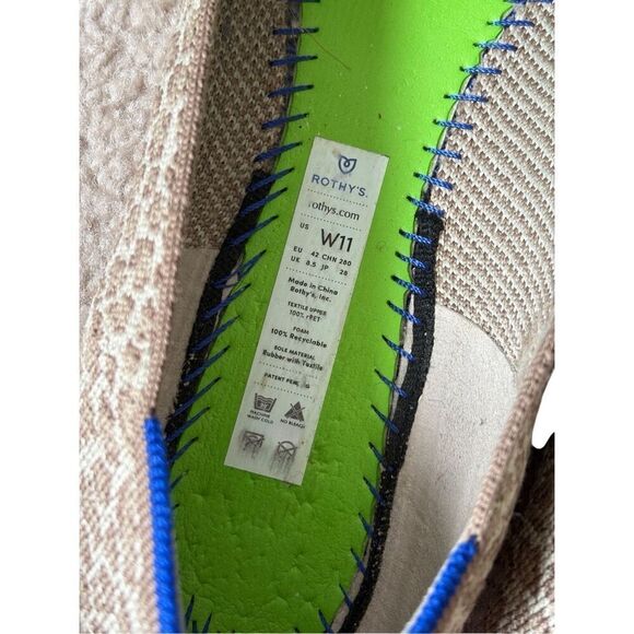 Rothy's The Flat Portobello Spot  Flats Leopard Animal Print Size 11 Cream Tan - Picture 11 of 11